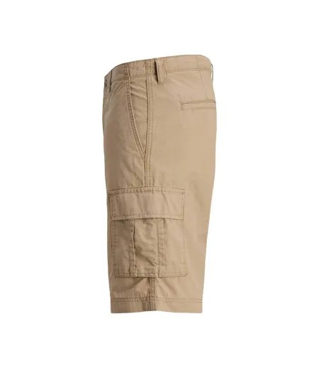 Mens Cotton Blend Tailored Cargo Shorts Olive Night Jack And Jones