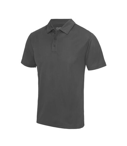 Just Cool Mens Plain Sports Polo Shirt (Charcoal)