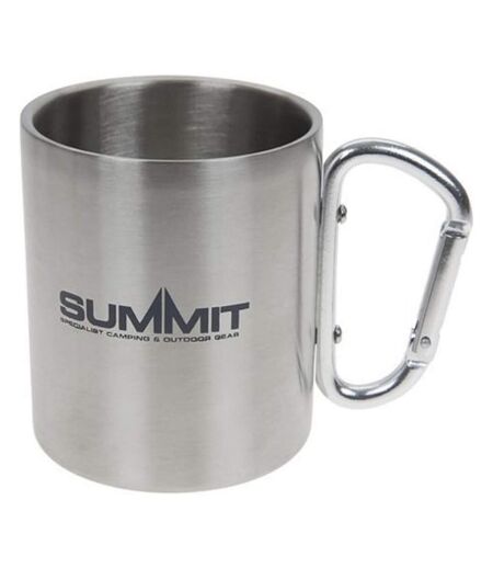 Summit Stainless Steel Carabiner Mug (Silver) (One Size) - UTST9096