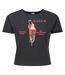 Womens/ladies Queen Crop Top Charcoal Amplified-1