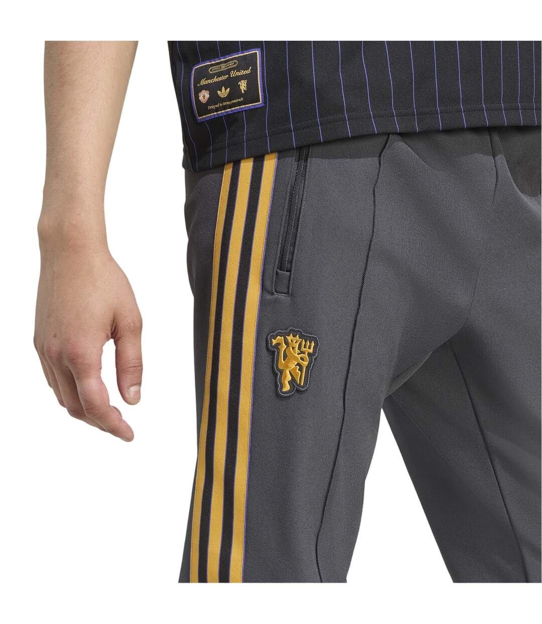 Pantalon De Survêtement Motif/style Manchester United Fc Terrace Icons Homme Noir Adidas-4