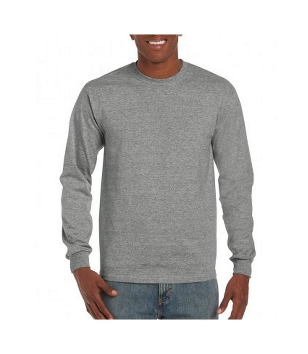 Gildan Mens Hammer Heavyweight Long Sleeve T-Shirt (Graphite Heather) - UTPC3068-2