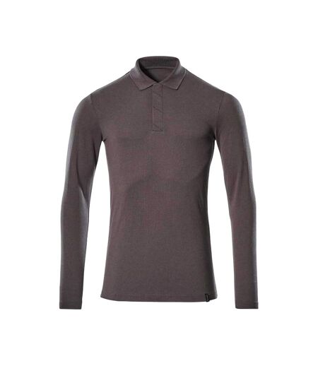 Mens Crossover Long-sleeved Polo Shirt Dark Anthracite Mascot