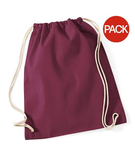 Lot De 2  Sac De Gym 12 Litres Taille Unique Bordeaux Westford Mill