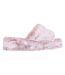 Womens/ladies Cozy Faux Fur Wedge Slippers Blush Skechers-3