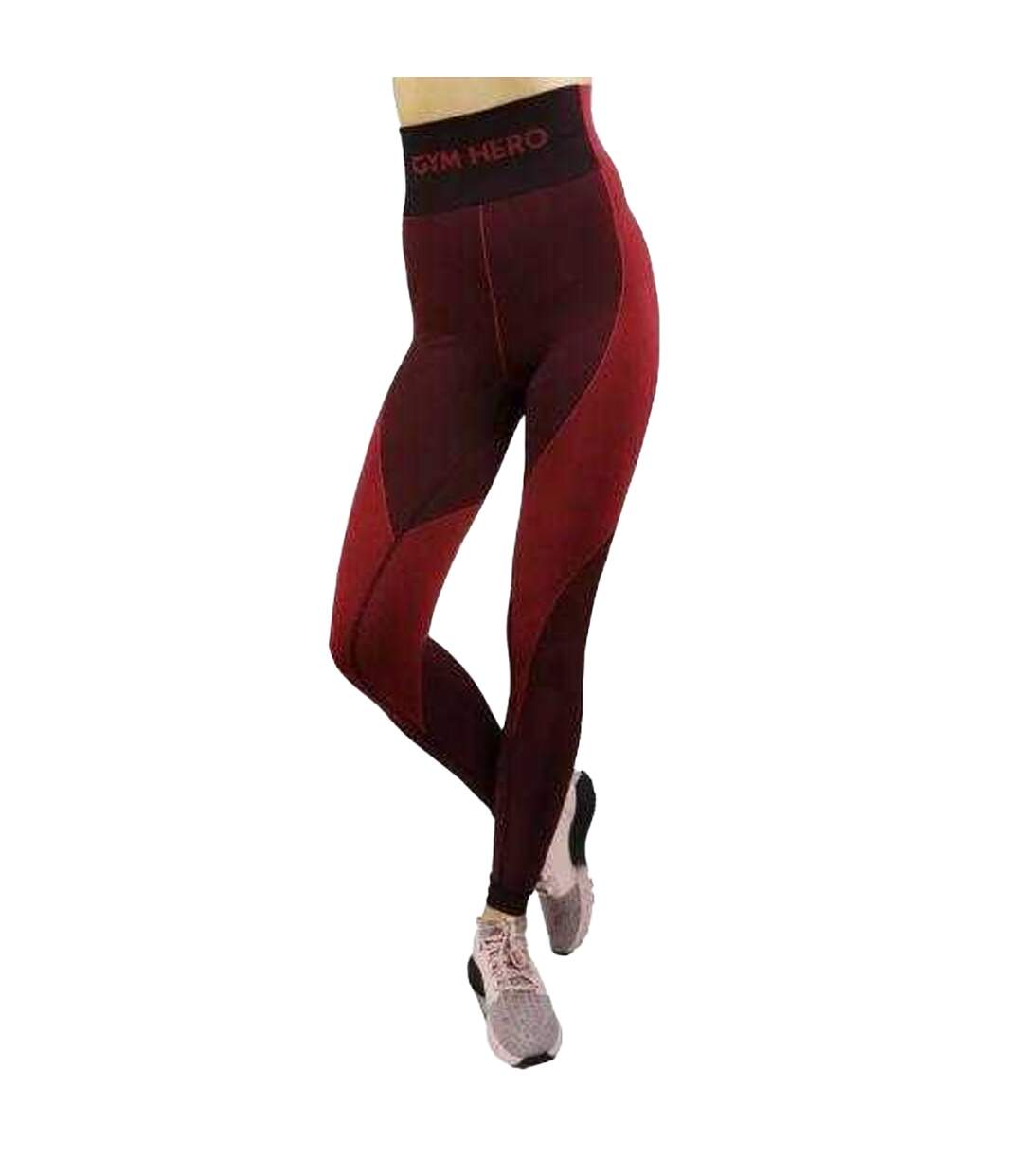 Legging Rusty Femme Noir Rouge Gym Hero-1