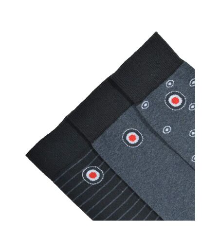 Pack Of 3  Mens Target Socks  Dark Blue Lambretta