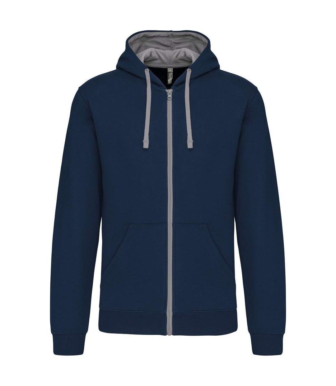 Veste à capuche contrastée - Homme - K466 - bleu marine et gris