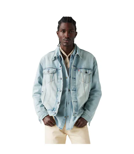 Veste Camionneur Homme Bleu Clair Délavé Levis