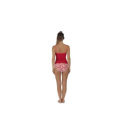 Regatta Great Outdoors Womens/Ladies Aceana High Leg Bikini Briefs (Dark Cerise Tropical) - UTRG2578