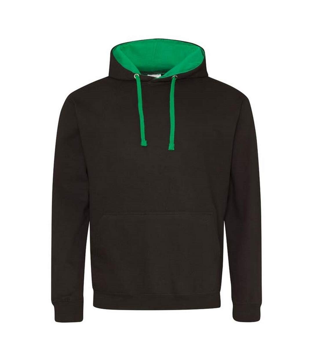 Sweat À Capuche Varsity Adulte Noir Vif Vert Kelly Awdis-1