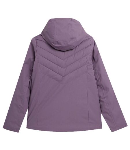 Womens/ladies Aw23tjacf122 Quilted Ski Jacket Dark Purple 4F