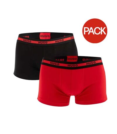 Boxers homme rouge / noir Hugo