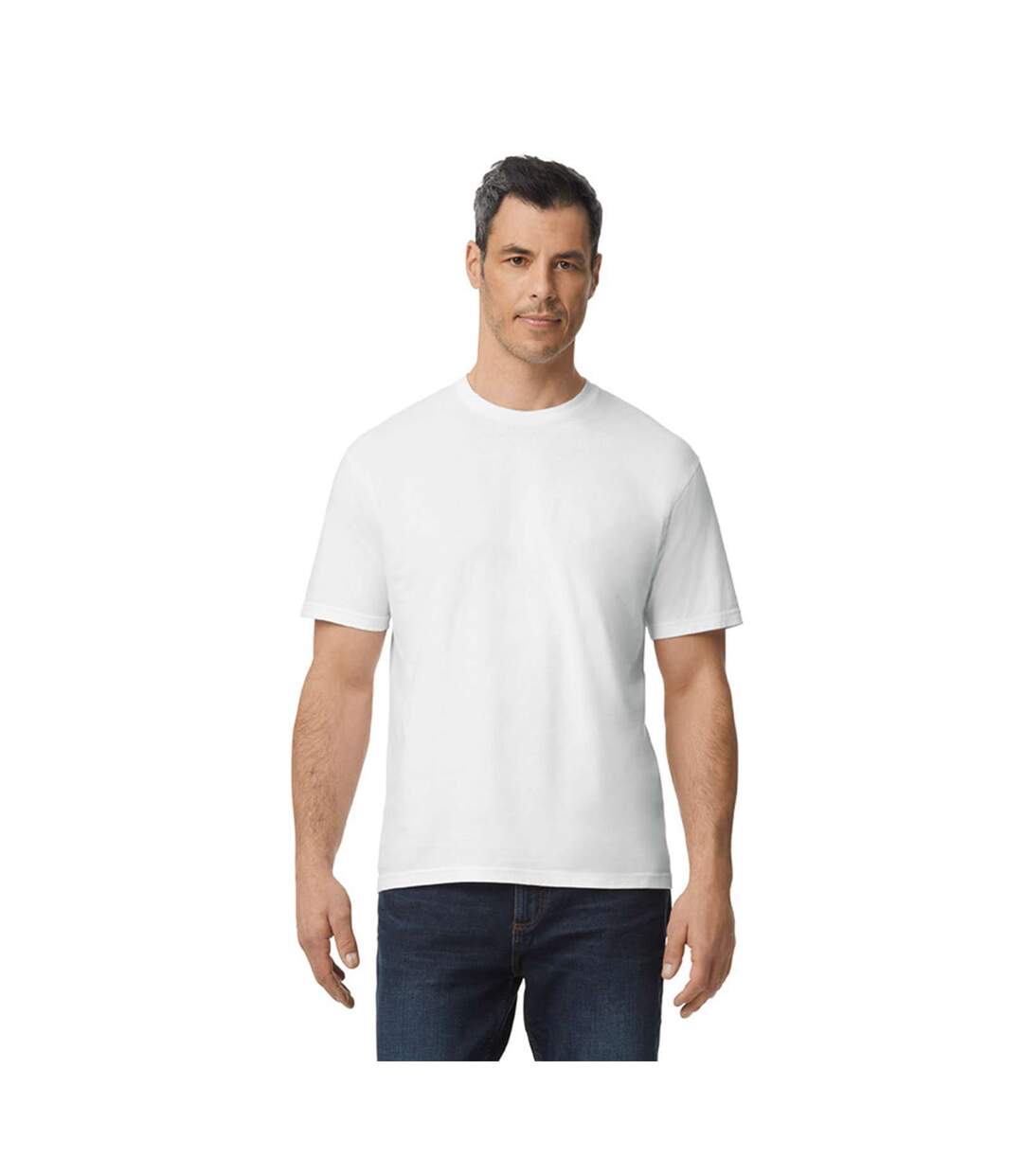 T-shirt Uni Manches Courtes Softstyle Homme Blanc Gildan-4