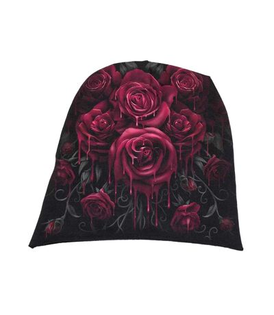 Bonnet adulte noir / bordeaux / gris Spiral