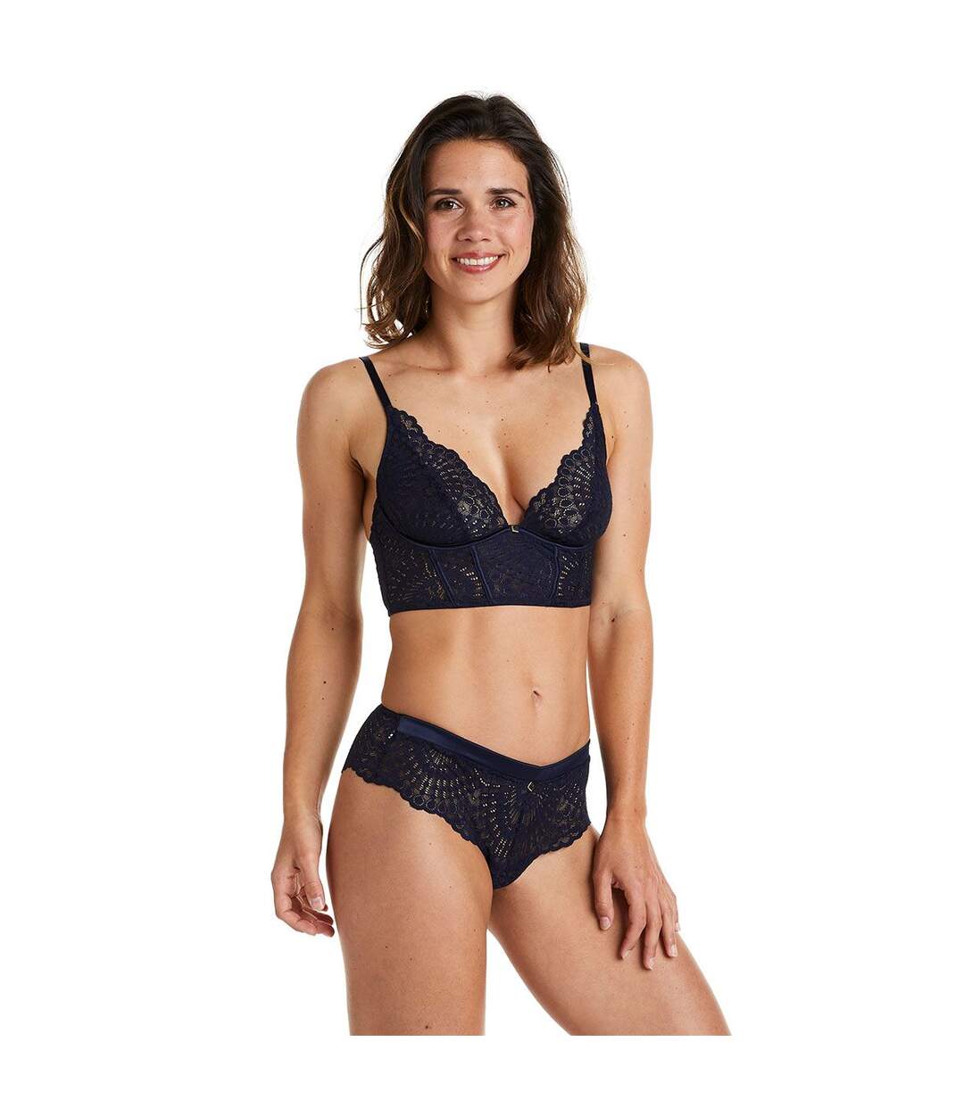 Soutien-gorge à armatures bleu marine Ipomée-3