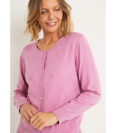 Gilet cardigan uni boutonné modal mélangé