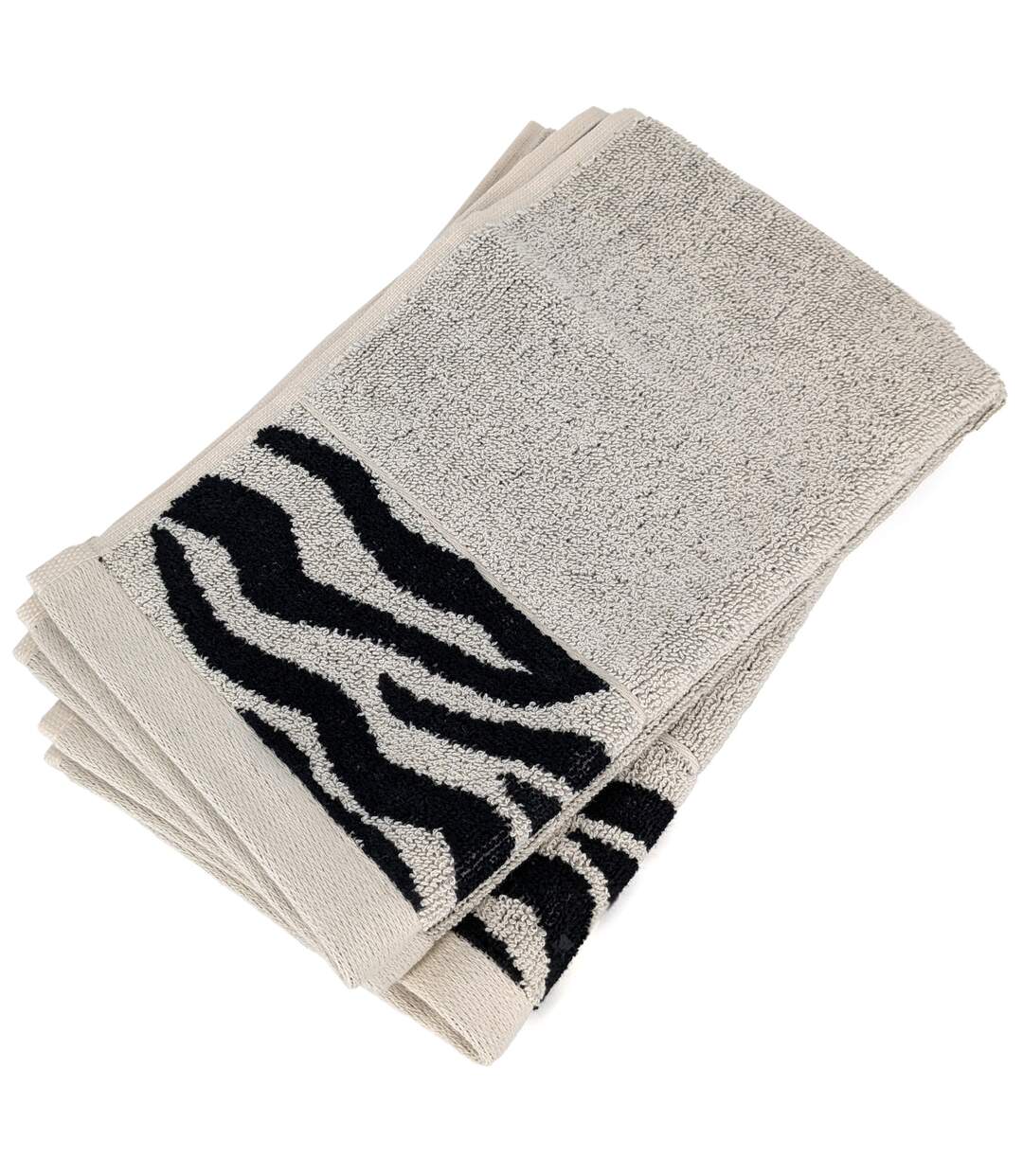 Serviette invité absorbante coton ZEBRA Bordure zèbre-1