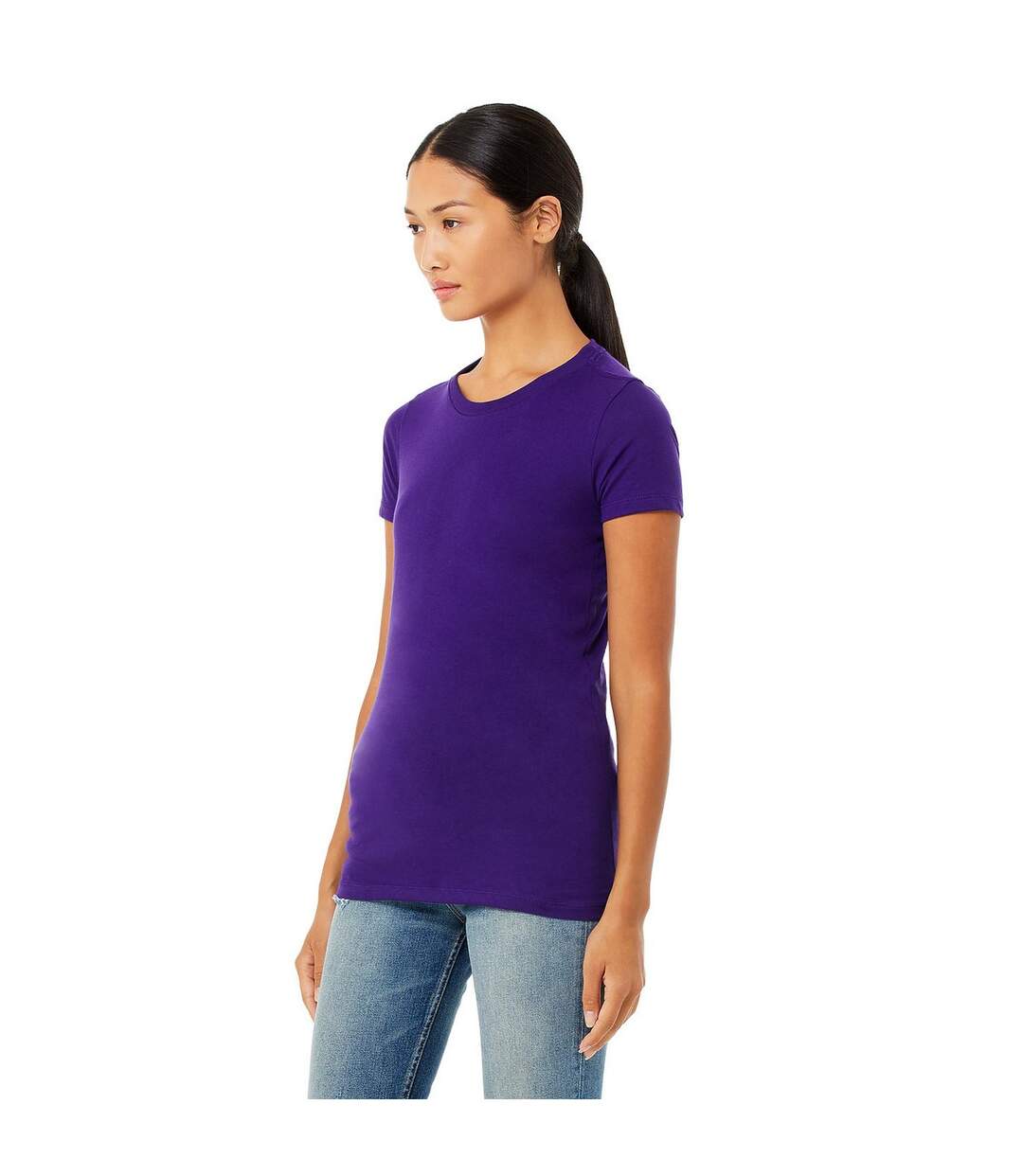 Womens/ladies the favourite t-shirt team purple Bella + Canvas