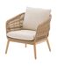 Fauteuil de salon de jardin en acier effet bois et mailles ORISSA-1