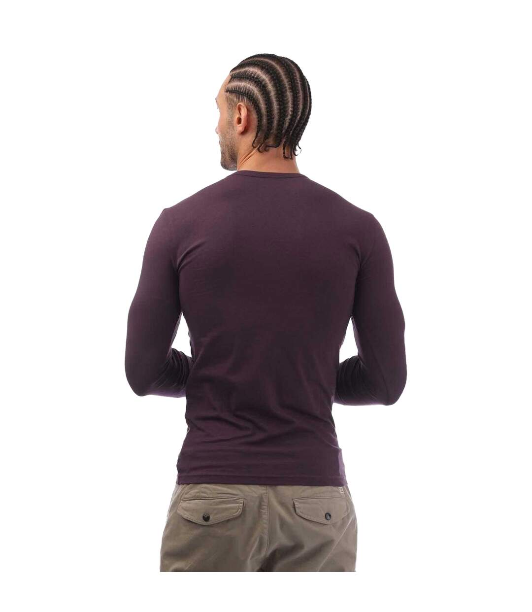 T-shirt Manches Longues Homme Violet Emporio Armani-3