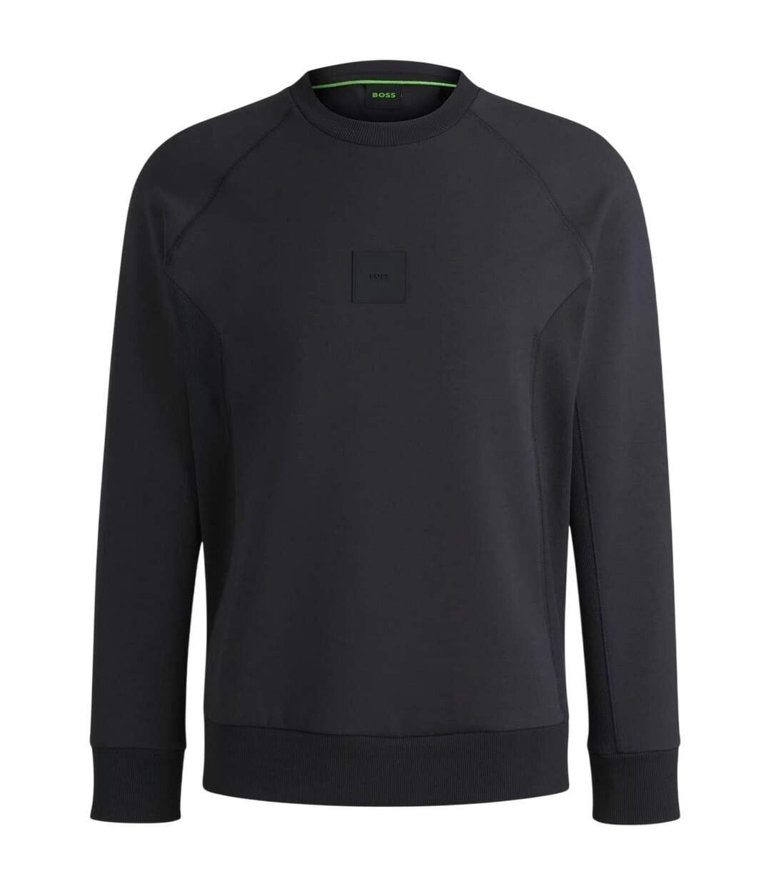 Mens Crew Neck Raglan Sweatshirt Dark Blue Melange Boss-1