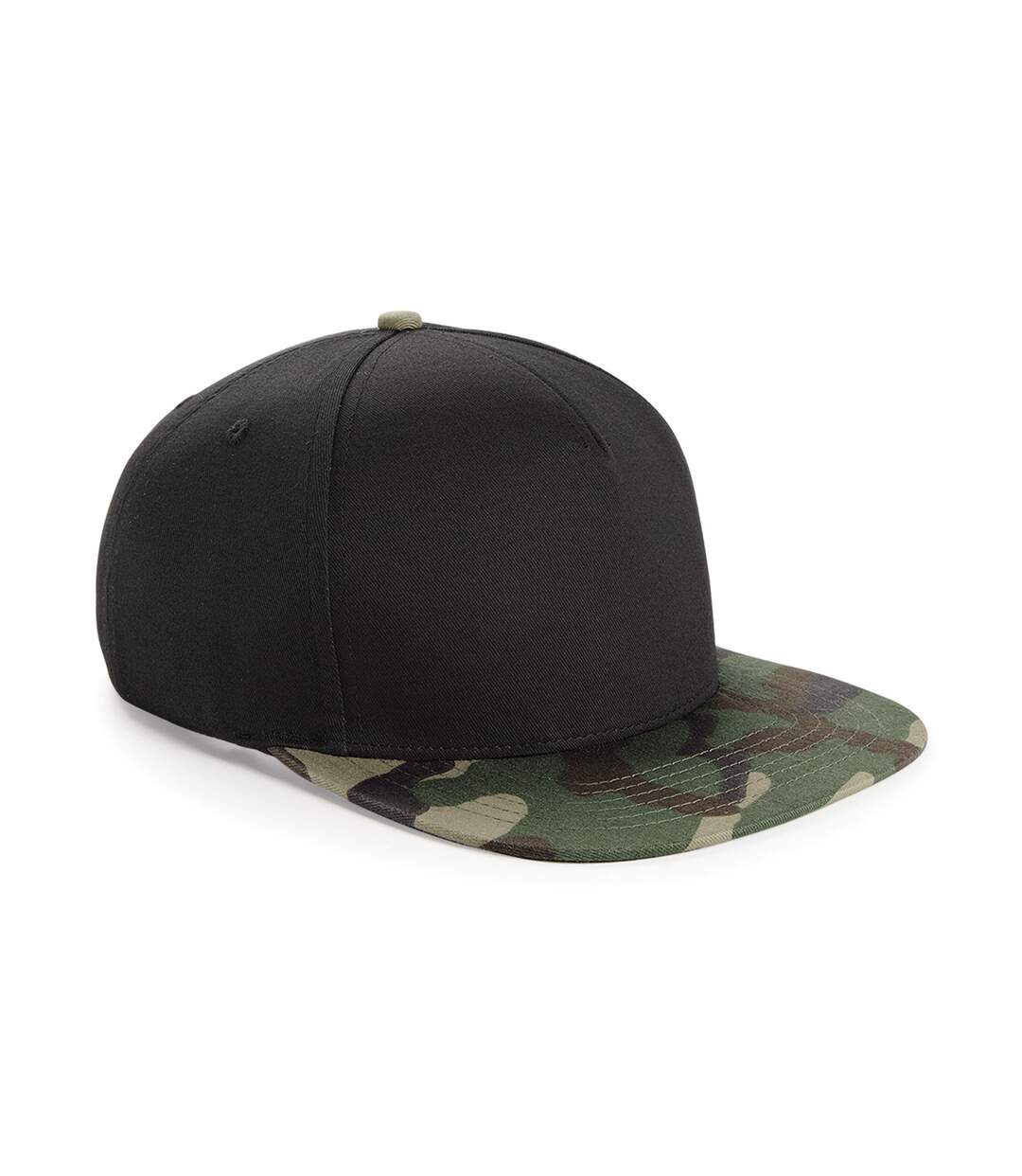 Beechfield Camouflage Retro Snapback Cap (Black/ Jungle Camo) - UTRW2610-1