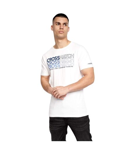 T-shirts arnio homme noir / blanc Crosshatch