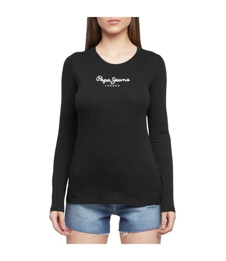 T-shirt Manches Longues New Virginia Femme Noir Pepe Jeans