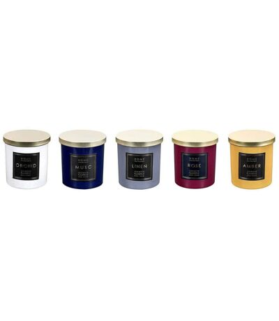 Bougie parfumée couvercle en métal Fragrance 9 cm (Lot de 5)