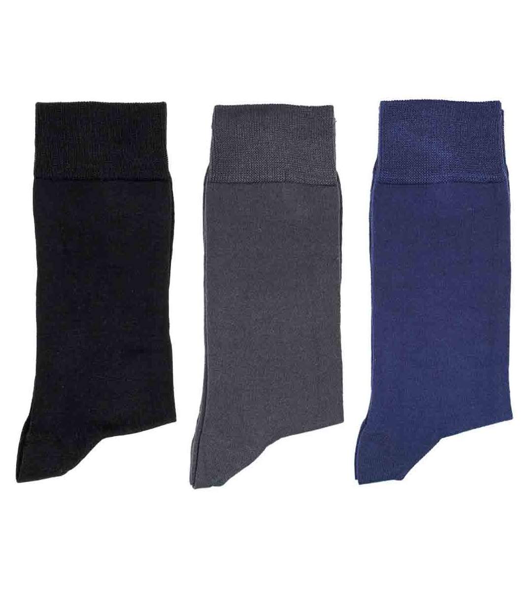 Lot de 3 paires de chaussettes fil d'Ecosse sur lycra nu.-1