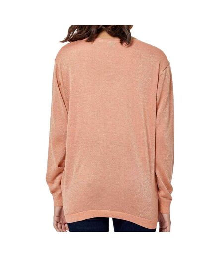 Pull Pailleté Corail Femme Kaporal Janee - L