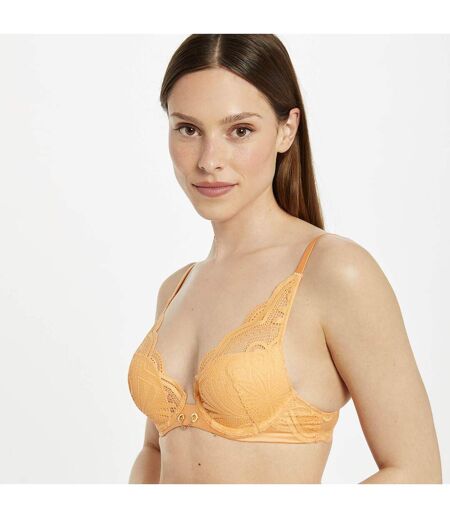 Soutien-gorge ampliforme coque moulée orange Laura