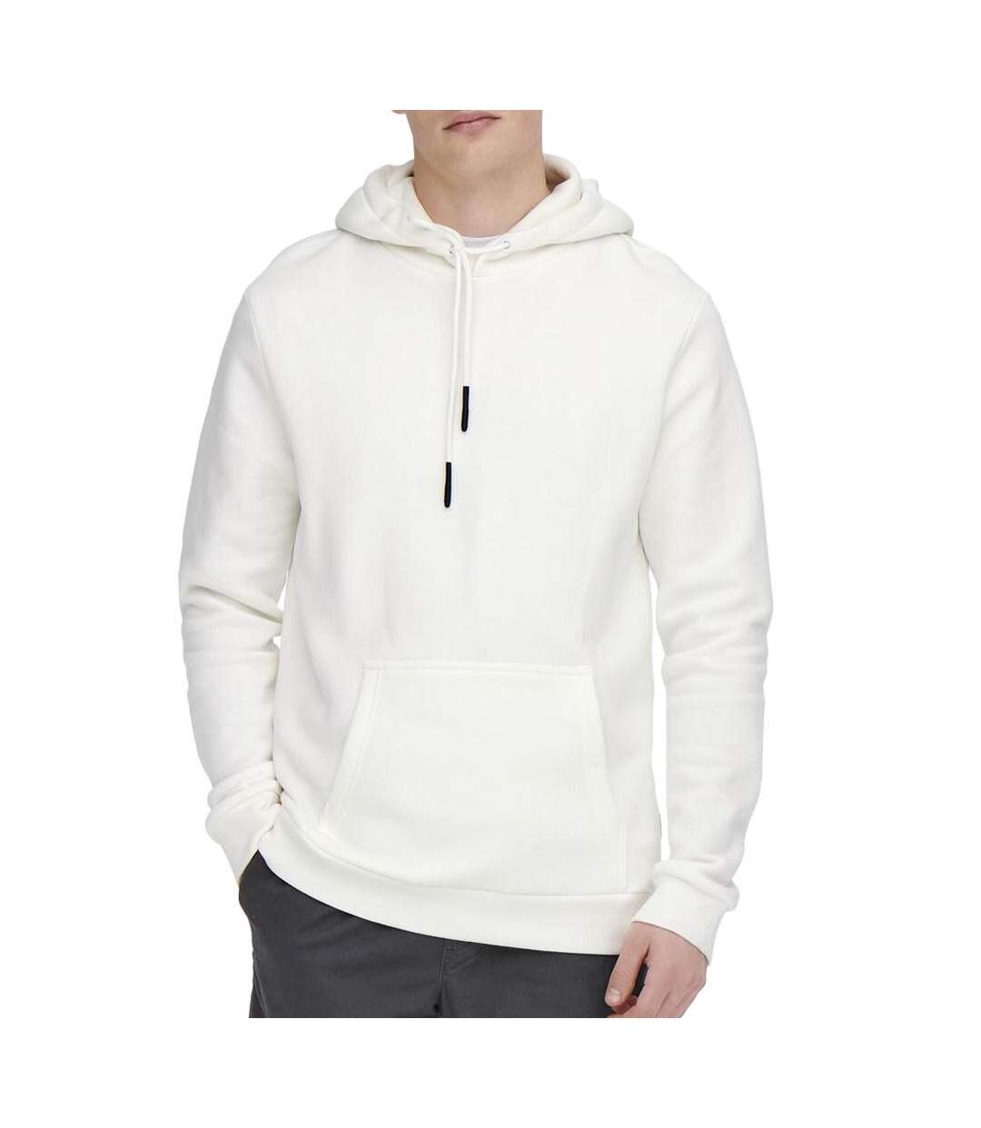 Sweat à capuche blanc homme only & sons ceres-1