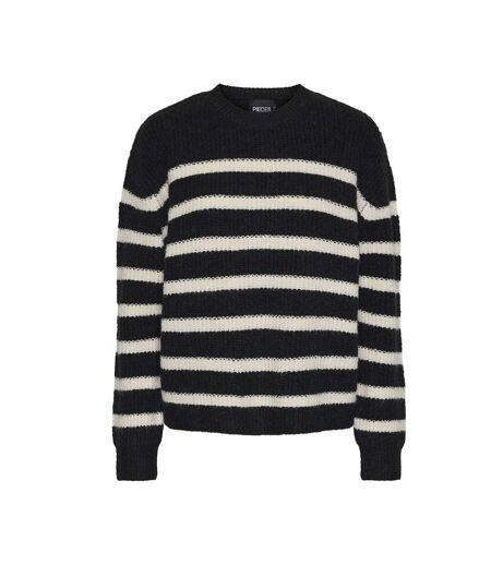 Pull noir/blanc femme pieces klara