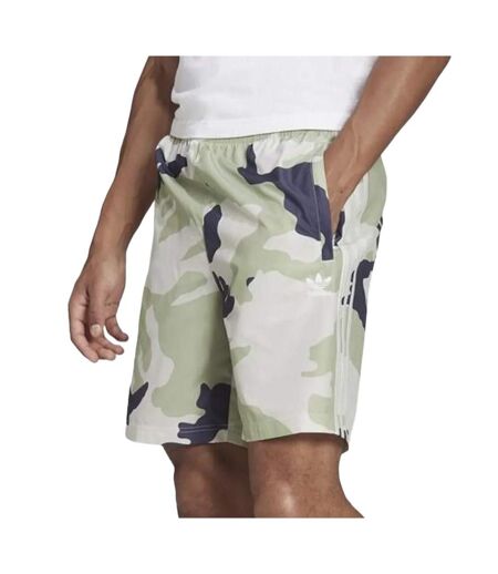 Short vert/violet/blanc homme adidas camo - l