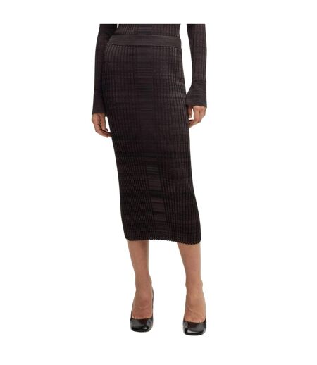 Jupe Mi-longue Style Côtelé Farmina Femme Marron Boss