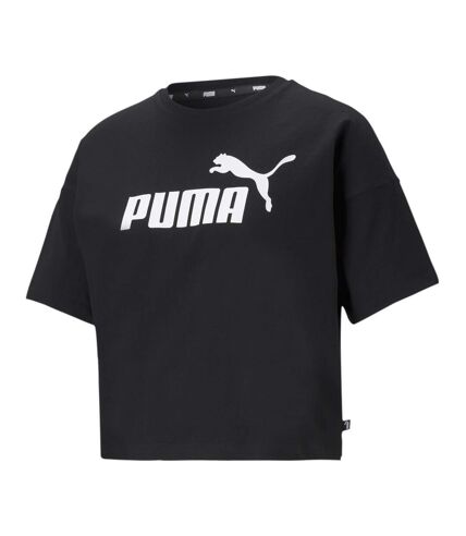 T-shirt Noir Femme Puma Essential Cropped