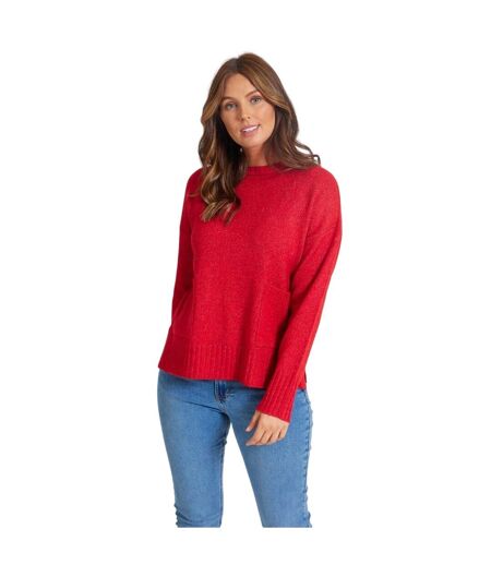 Sweat Motif/style Poche Femme Rouge Be You