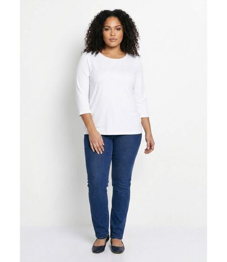 T-shirt manches 3/4 clouté fantaisie