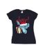 Disney T-shirt en coton Cheer Lilo And Stitch Femme/Femme (Bleu marine) - UTBI25684-1