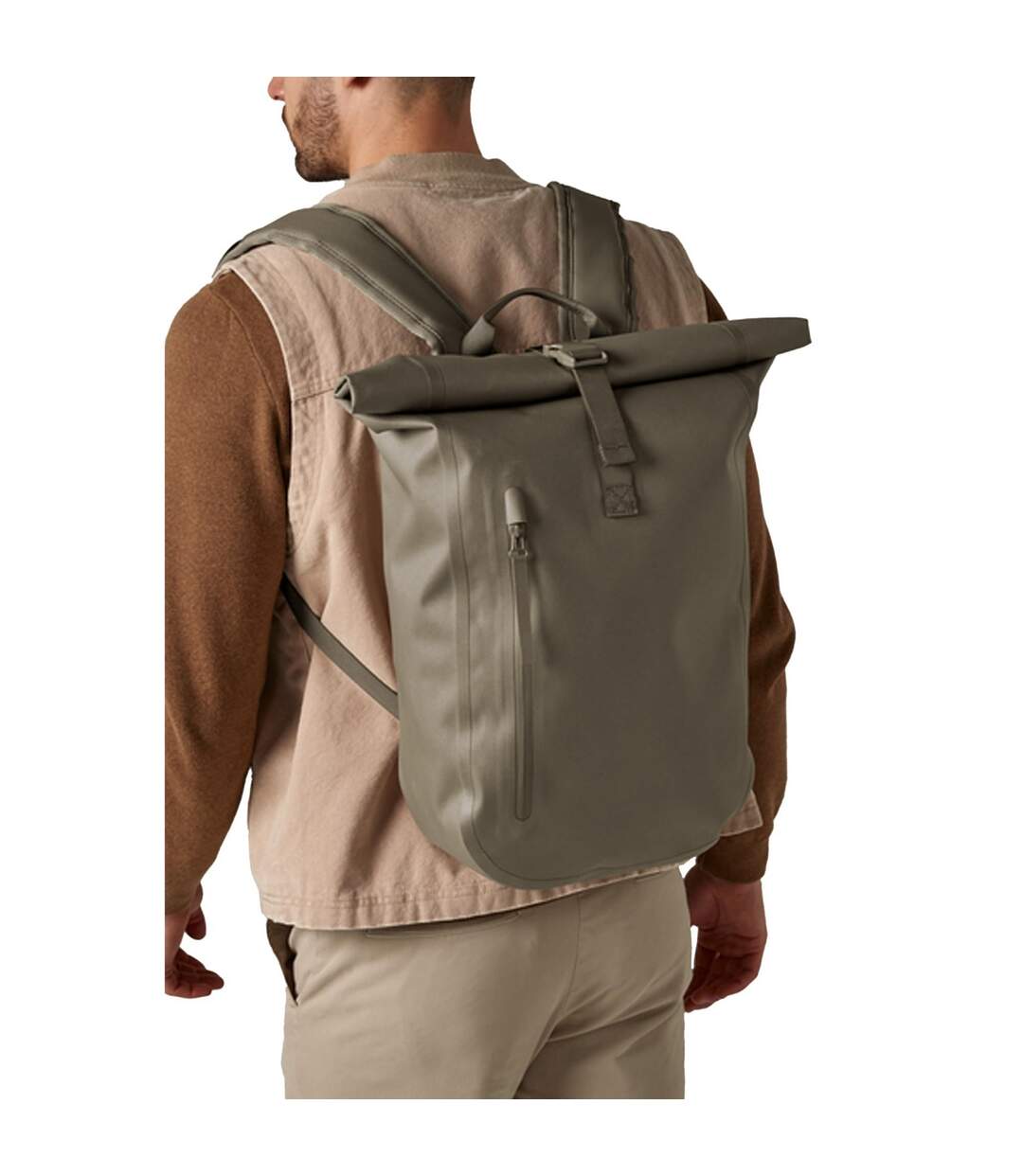 Sac À Dos Motif/style Haut À Rouler Lite Taille Unique Vert Caché Quadra-1