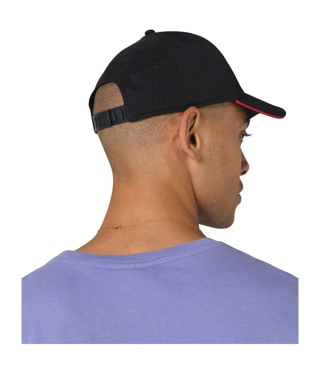 Casquette De Baseball Accelerate Noir Rouge Beechfield-2