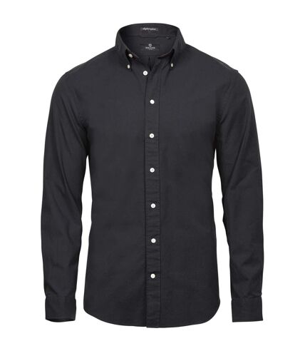 Tee Jays Mens Perfect Long Sleeve Oxford Shirt (Black)