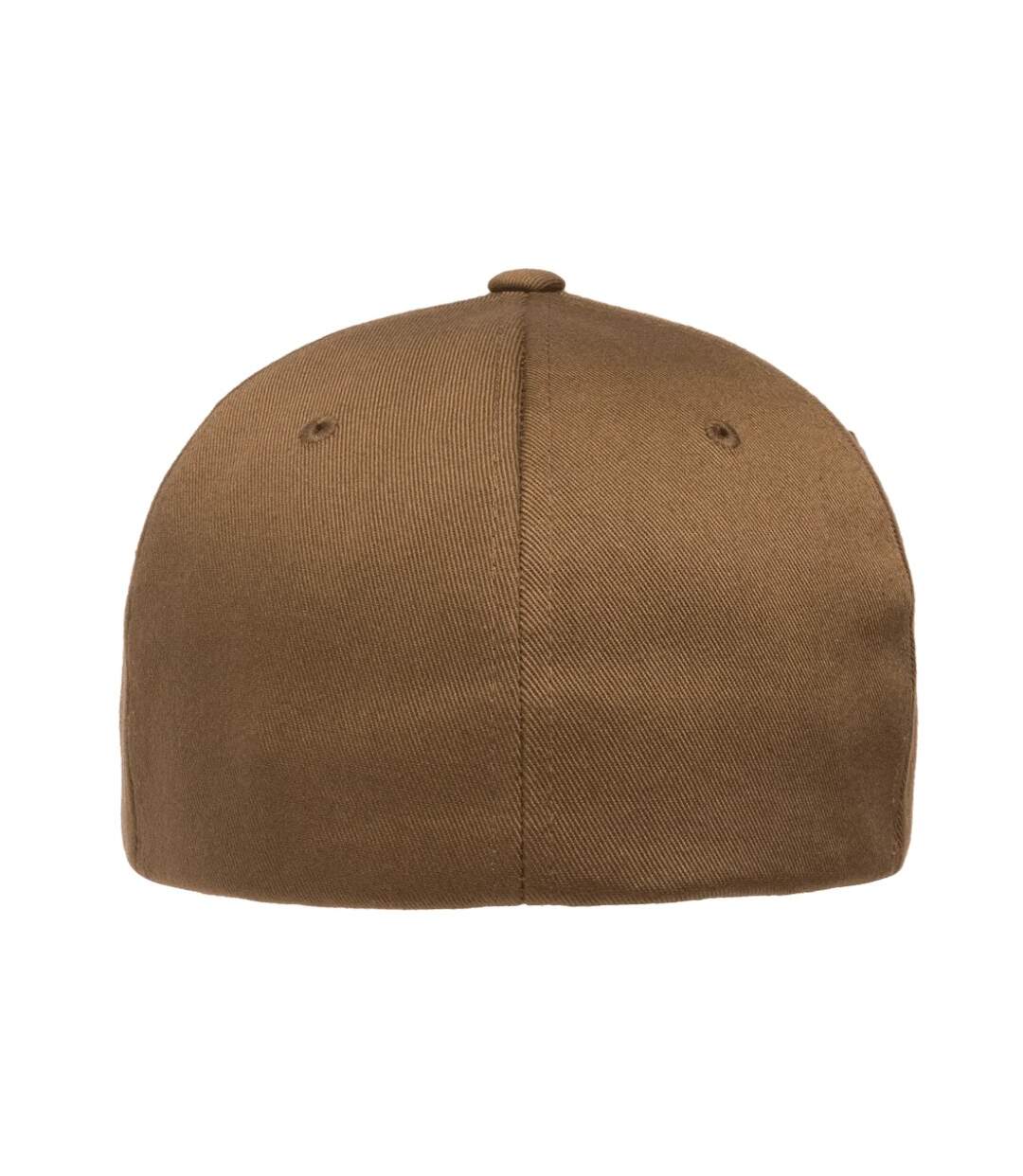 Childrens/kids Wooly Combed Baseball Cap Coyote Brown Flexfit-2
