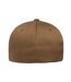 Childrens/kids Wooly Combed Baseball Cap Coyote Brown Flexfit-2