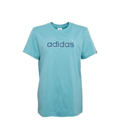 T-Shirt bleu femme adidas exposure - l