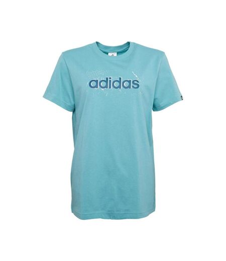 T-Shirt bleu femme adidas exposure - l