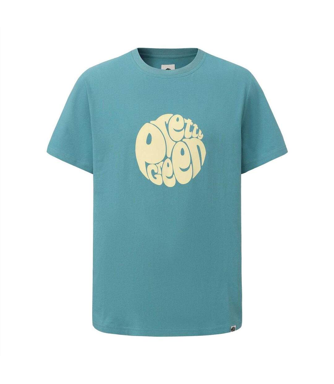 Mens Logo Cotton T-shirt Teal Pretty Green-1