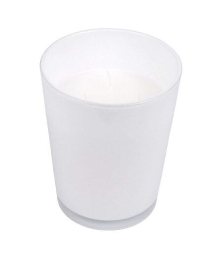 Bougie en Verre Parfumée Design Élégant 16cm Blanc